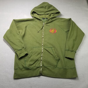 Jelly Belly Hoodie Size L Green Full Zip Candy Green Pockets Alternative Apparel